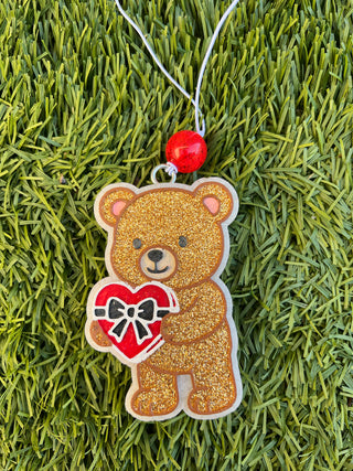 Bear Holding Heart Box Freshie