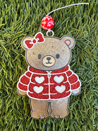 Bear in Heart Puffer Freshie