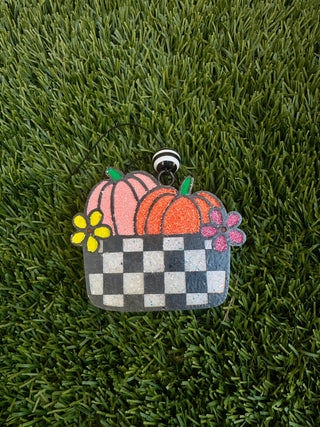 Checkered Pumpkin Basket