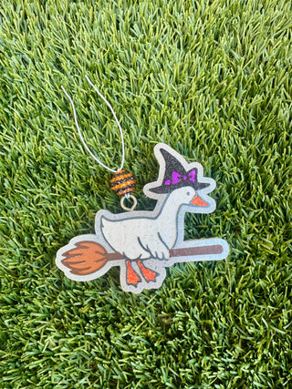 Goose on Witches Broom