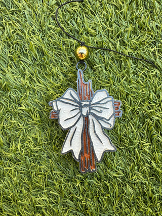 Wooden Cross w/ Bow