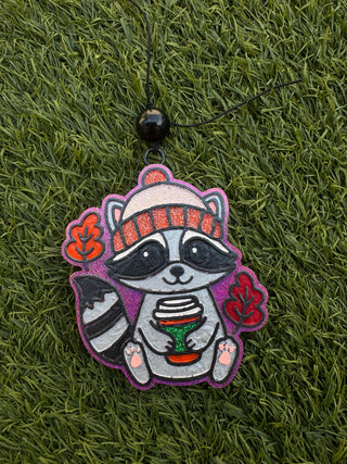 Fall Raccoon w/ Drink