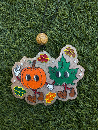 Fall Leaves Holding Hands