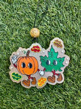 Fall Leaves Holding Hands