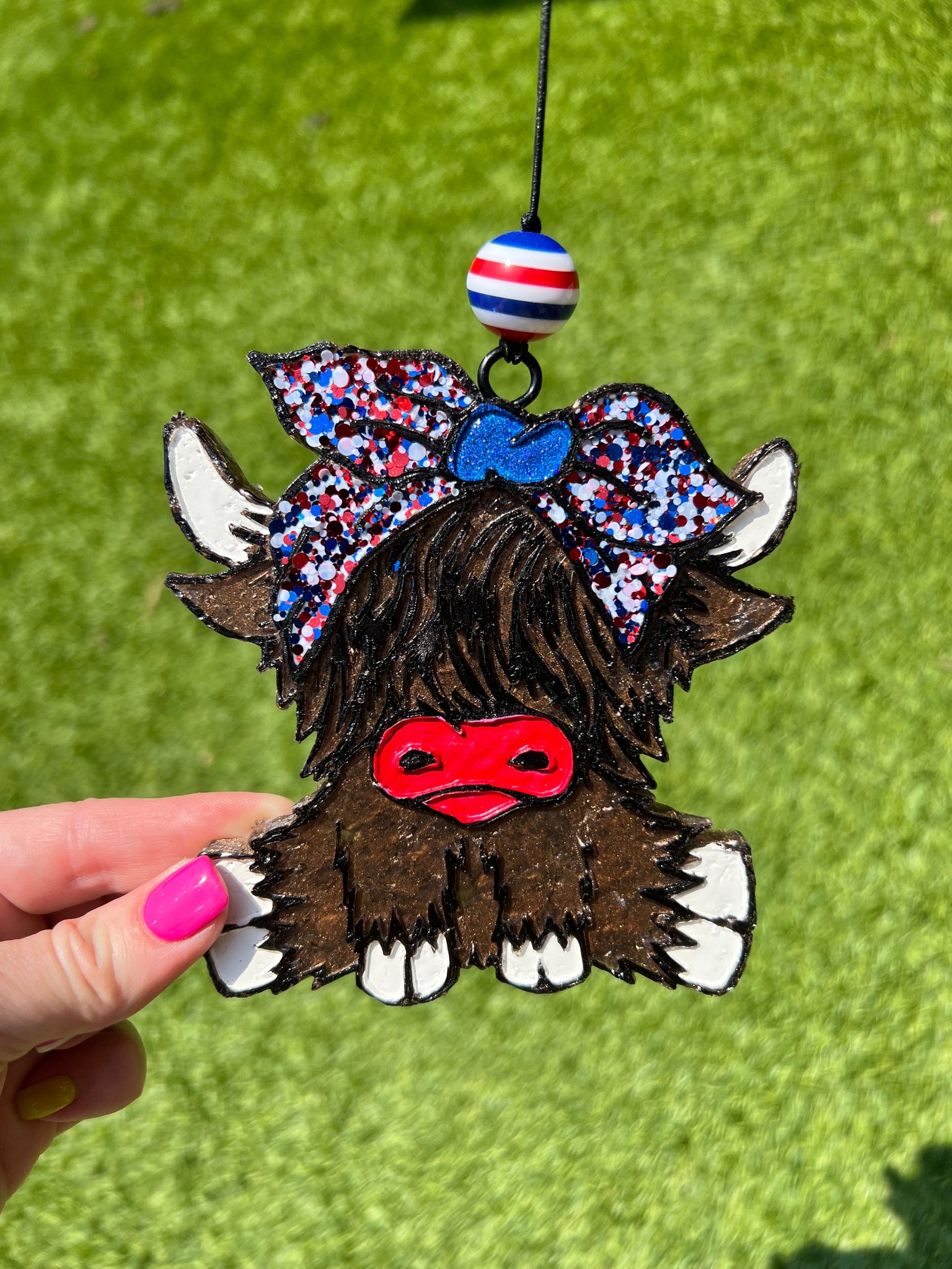 Patriotic Highland Cow  Freshie